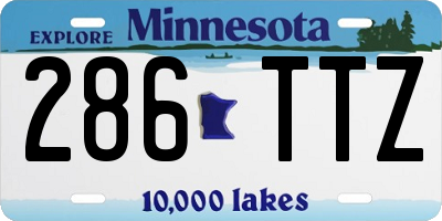 MN license plate 286TTZ