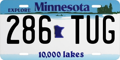 MN license plate 286TUG