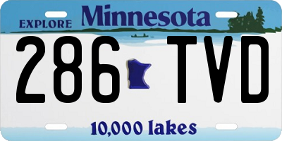 MN license plate 286TVD