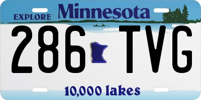 MN license plate 286TVG