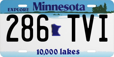 MN license plate 286TVI