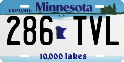 MN license plate 286TVL