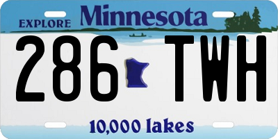 MN license plate 286TWH