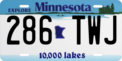 MN license plate 286TWJ