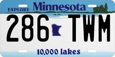 MN license plate 286TWM