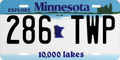 MN license plate 286TWP