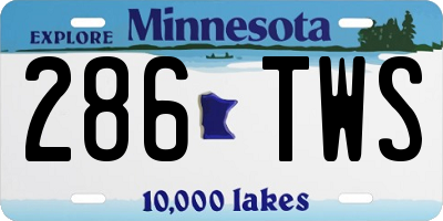 MN license plate 286TWS