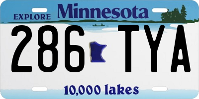 MN license plate 286TYA