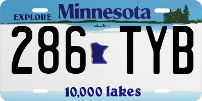 MN license plate 286TYB