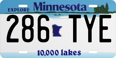 MN license plate 286TYE