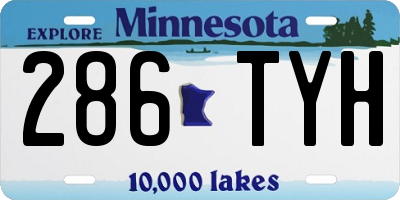 MN license plate 286TYH