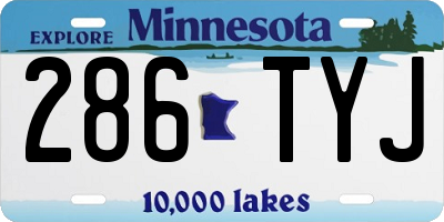MN license plate 286TYJ