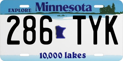 MN license plate 286TYK