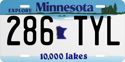MN license plate 286TYL
