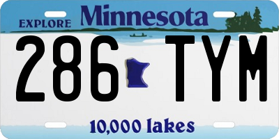 MN license plate 286TYM