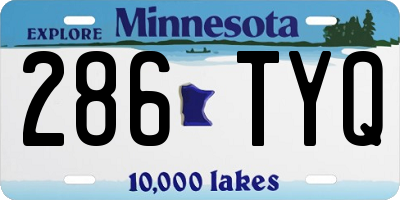MN license plate 286TYQ