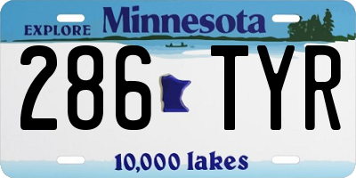MN license plate 286TYR