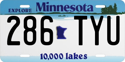 MN license plate 286TYU