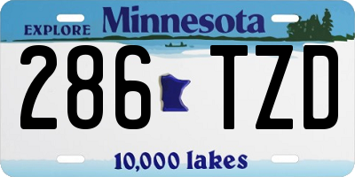 MN license plate 286TZD