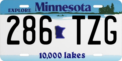 MN license plate 286TZG