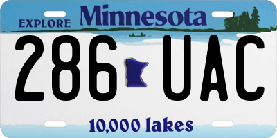 MN license plate 286UAC