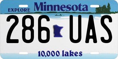 MN license plate 286UAS