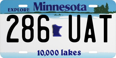 MN license plate 286UAT