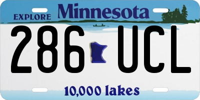 MN license plate 286UCL
