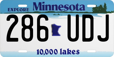 MN license plate 286UDJ
