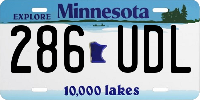 MN license plate 286UDL