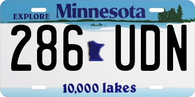 MN license plate 286UDN