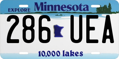 MN license plate 286UEA
