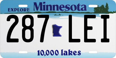 MN license plate 287LEI