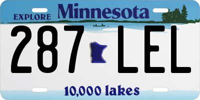 MN license plate 287LEL