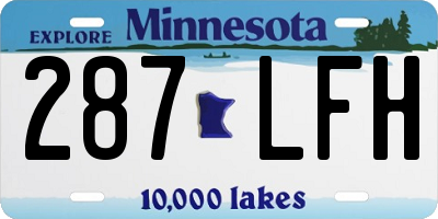 MN license plate 287LFH