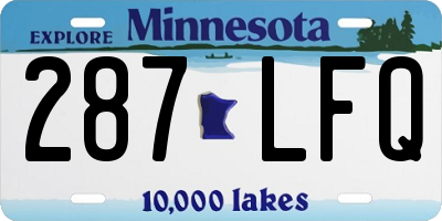 MN license plate 287LFQ