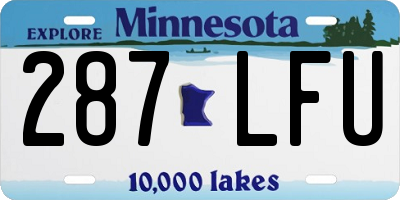 MN license plate 287LFU