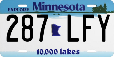 MN license plate 287LFY