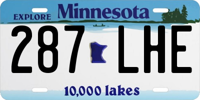 MN license plate 287LHE