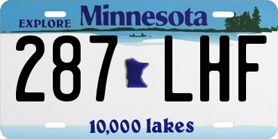 MN license plate 287LHF