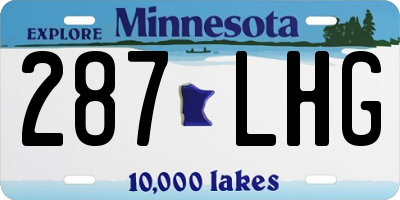MN license plate 287LHG