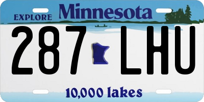 MN license plate 287LHU