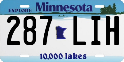 MN license plate 287LIH