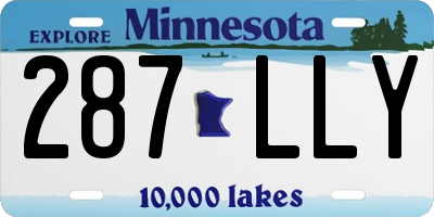 MN license plate 287LLY
