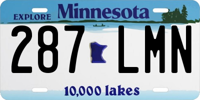 MN license plate 287LMN