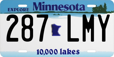 MN license plate 287LMY