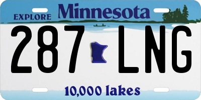 MN license plate 287LNG
