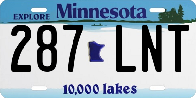 MN license plate 287LNT