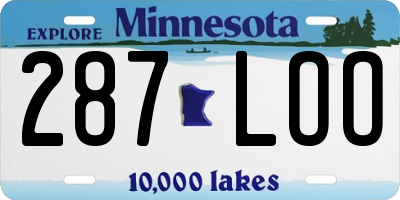 MN license plate 287LOO