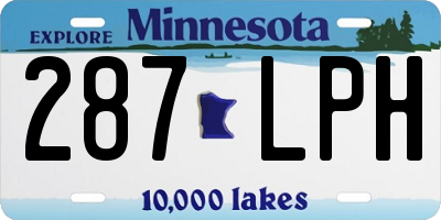 MN license plate 287LPH